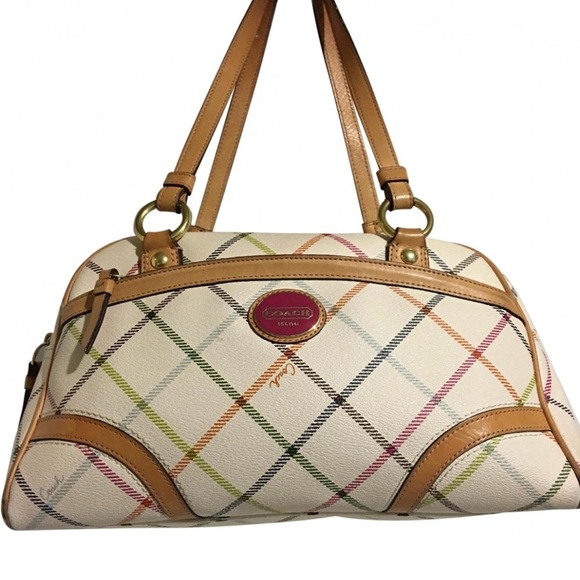 Coach CC signature print canvas  satchel handbag - Picture 1 of 11